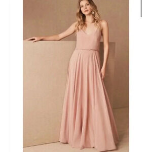 NWT BHLDN Jenny Yoo Inesse Dress Maxi Whipped Apricot